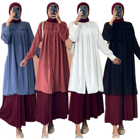 TUNIK SIFA AIRFLOW CRINKLE /TUNIK CRINKLE TERBARU SUPER ADEM NYAMAN KEKINIAN /BLOUSE CRINKLE POLOS