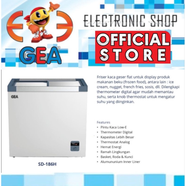 Gea Sd186H Sliding Freezer 186L - Sd 186