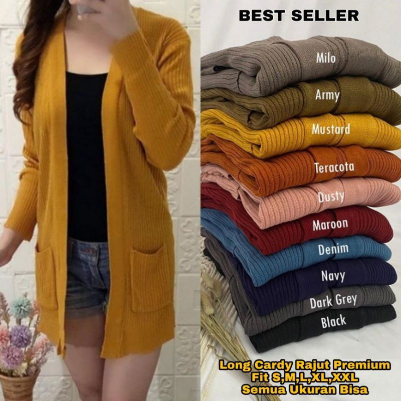 Cardigan Belle Rajutan Wanita 1paket isi 4