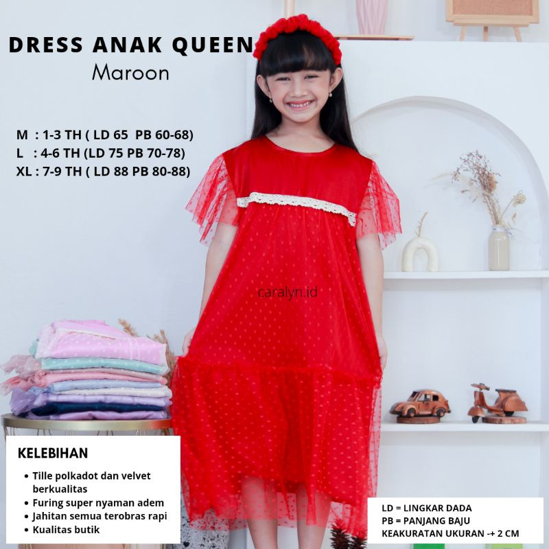 DRESS BRUKAT ANAK KONDANGAN  PEREMPUAN QUEEN