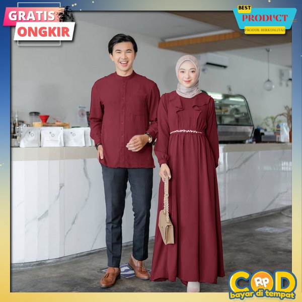 Sarimbit Keluarga Gsmis Couple Pasangan Gsmis Copel Keluarga Baju Seragam Suami Istri Gamis Kopel Mu