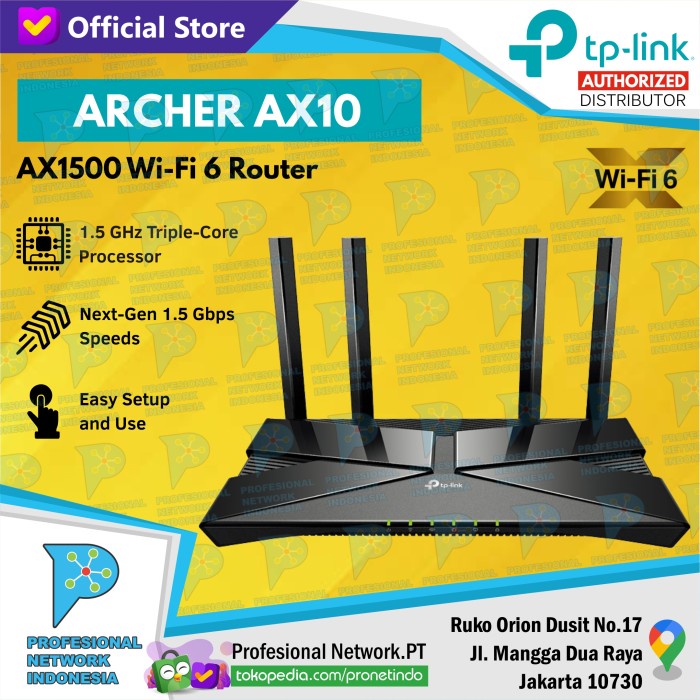 Router Tp-Link Archer Ax10 Ax1500 Wifi 6 Wireless Router Tplink Ax 10 Ax 1500