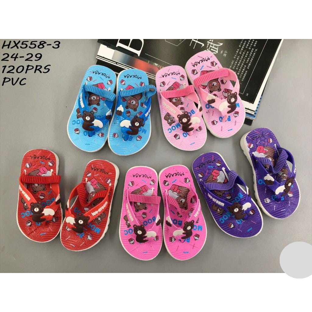 Sandal Jepit Let Karet Jelly Anak Cewek Cowok Unisex Bunyi Cit Cit Super Imut Trendy Import Mokaya 558-3