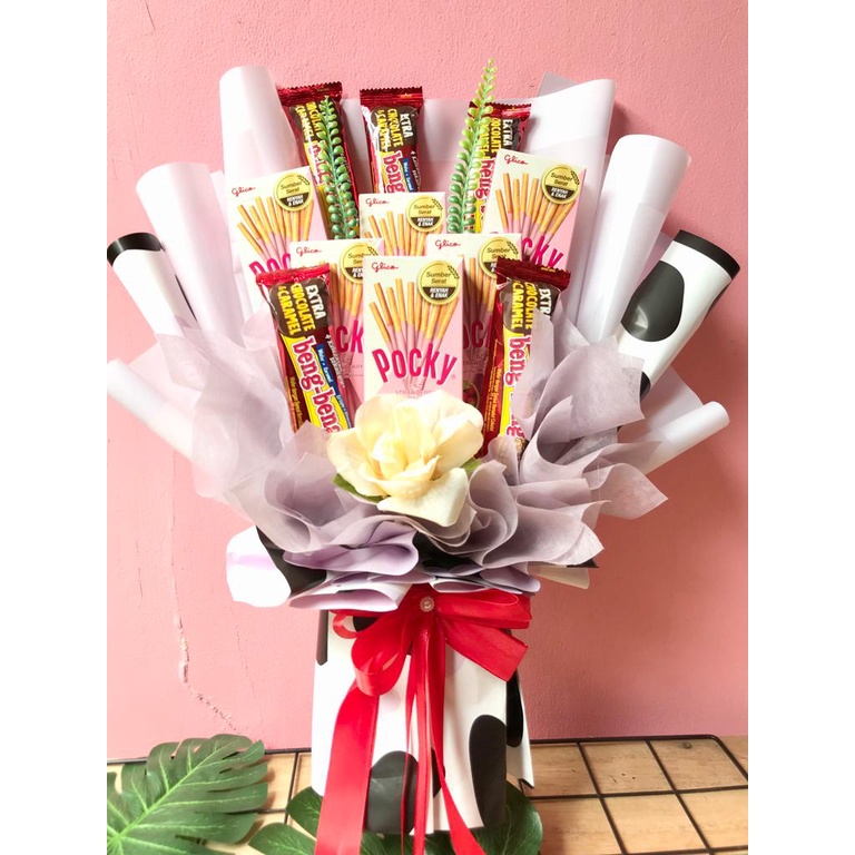 

Buket Snack Pocky Beng Beng Murah Snack Bouquet Hadiah Ulang Tahun Valentine Sidang Wisuda Anniversary Birthday Valentin Hari Guru