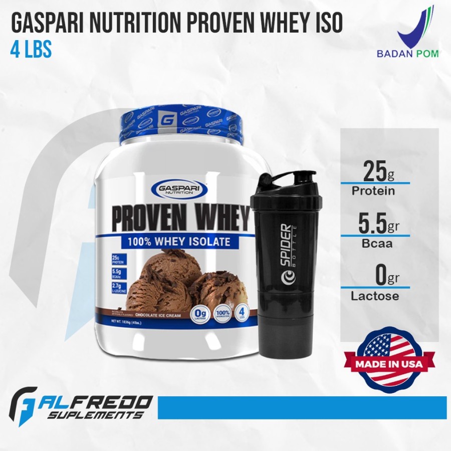 Gaspari Nutrition Proven Whey 100% Isolate 4 Lbs Whey Protein