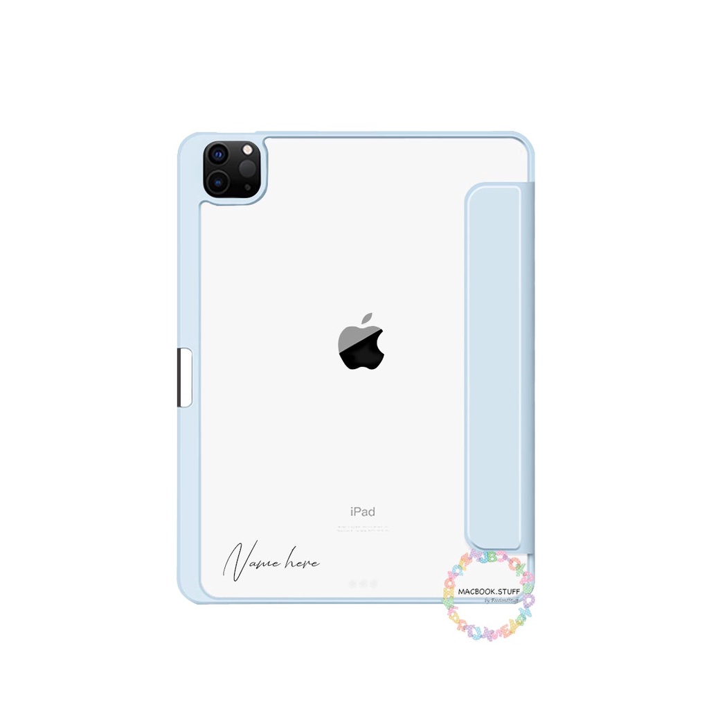 CUSTOM NAME NAMA INITIAL Acrylic Case IPAD With Pen Holder for NEW IPAD AIR 3 4 / IPAD GEN 7th 8th 9th / IPAD PRO 11 12.9&quot; inch / IPAD MINI 5 6 2020 2021 2022