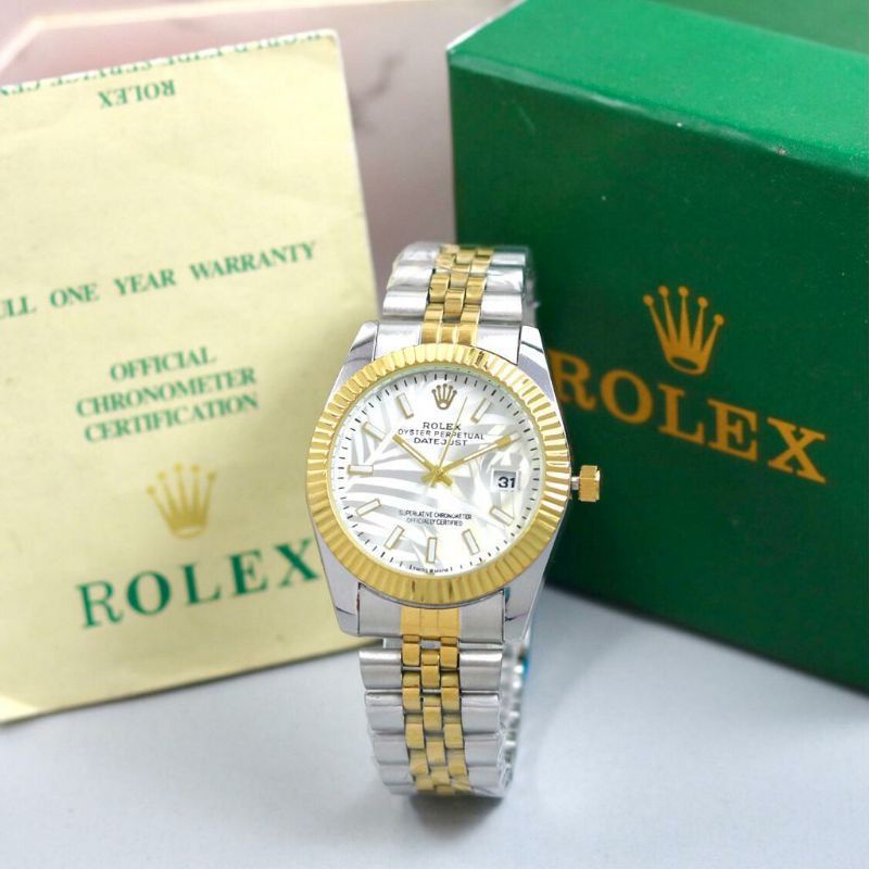 [COD] Jam Tangan Wanita ROLEX 6023Kz DateJust Free Box Ori & Baterai