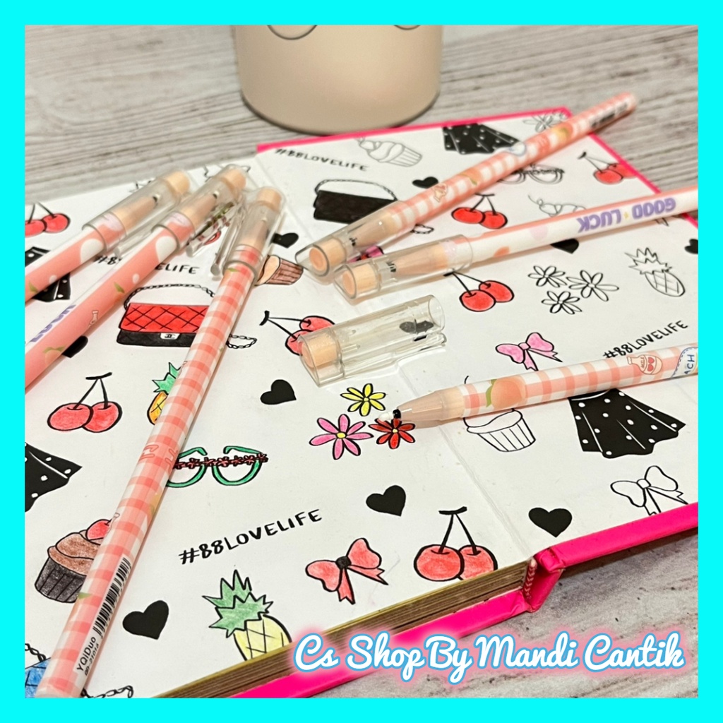 

Pulpen Gel Bisa Dihapus Motif Buah Peach Pen Bisa Hapus Buah