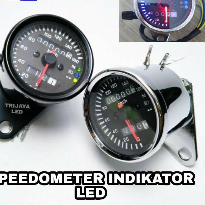 Speedometer Kilometer Plus Indikator Led RX King MegaPro Vixion Universal Speedmeter Bulat Variasi K