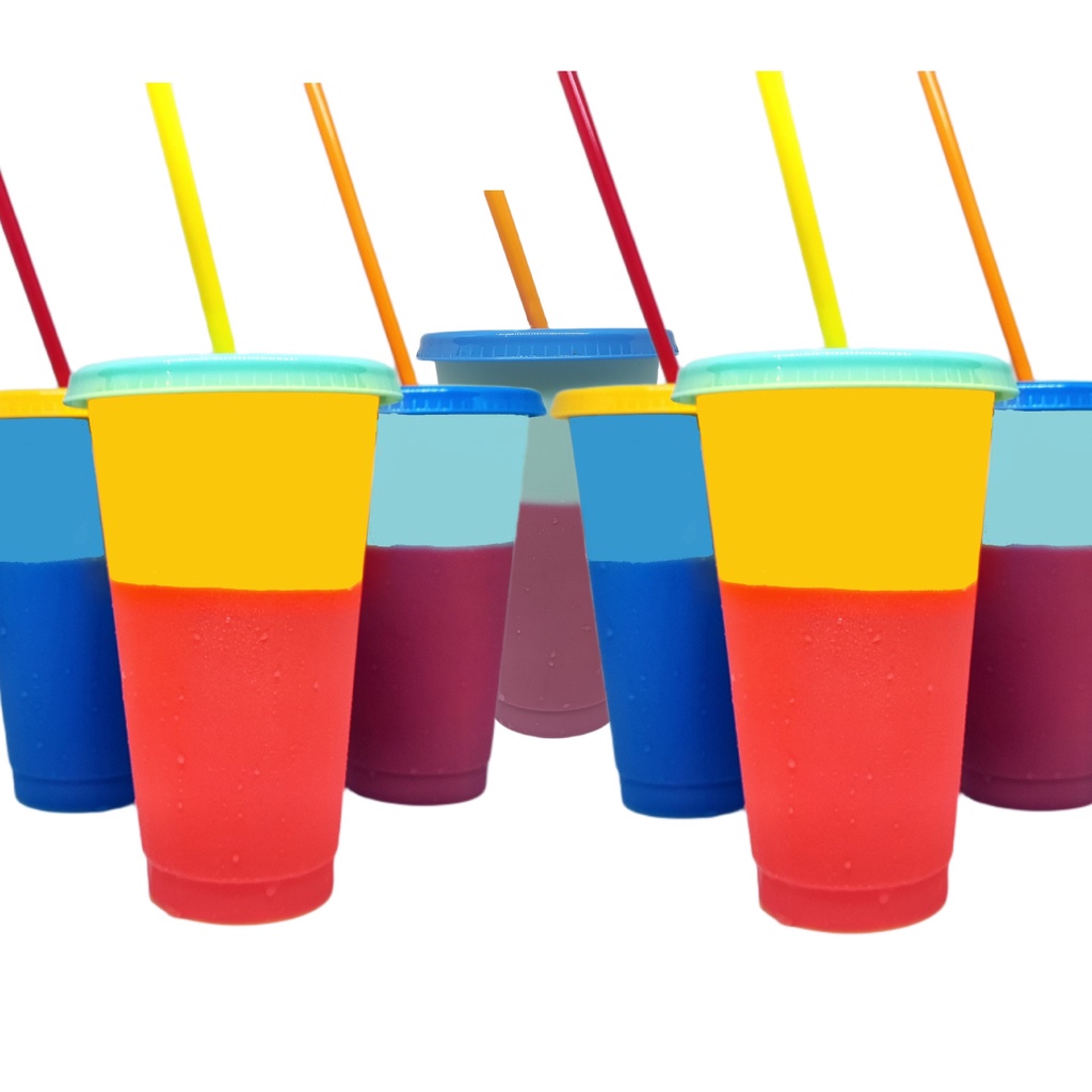 Gelas Tumbler Minum berubah warna BPA Free Tumbler Color Changing  Gelas Berubah Warna ukuran Besar 710 ml Gelas Unik gelas kado unik Star buck Assorted color