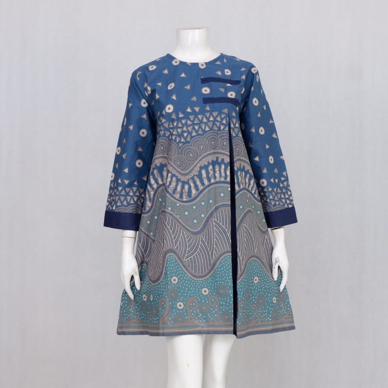 Tunik Pias Tarasari 01 | Dress Baju Kerja Batik Asli Solo