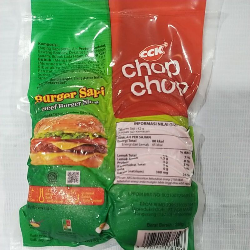 

chop chop burger sapi 280gr