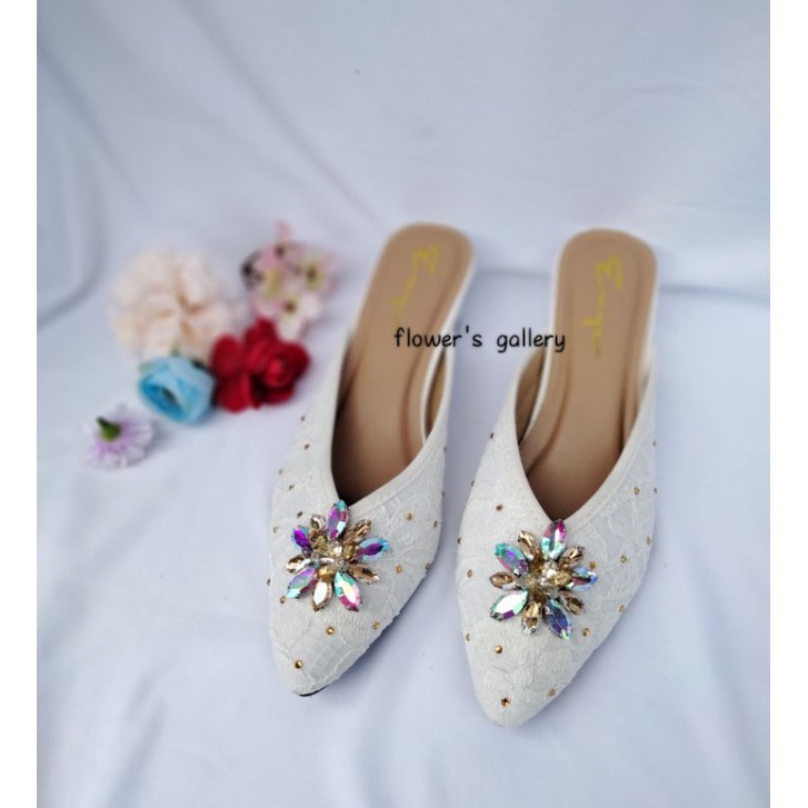 LOTUS / sepatu pengantin wanita/ selop wanita/ Wedding shoes