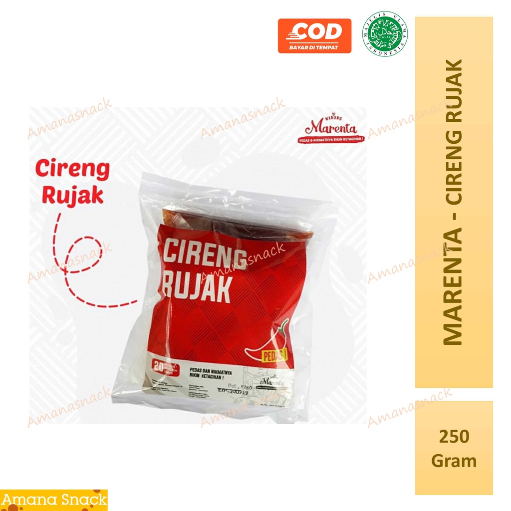 MARENTA Cireng Bumbu Rujak cuko cobek pedas manis asin makanan ringan khas bandung asli batagor cuanki banjir banyur bakso aci baso murah terlaris terpercaya lengkap lainnya 250gr