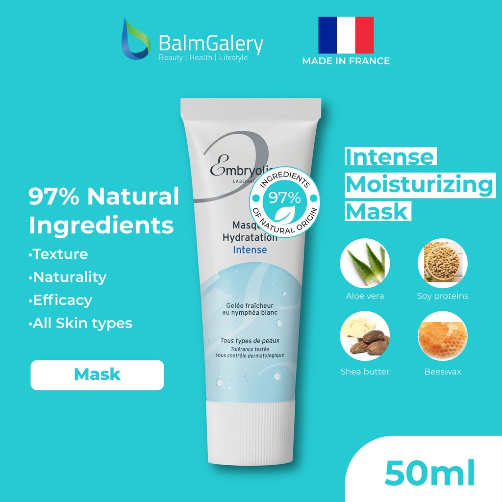 Embryolisse Intense Moisturizing Mask / Masque Hydratation Intense 50ml – Masker Wajah Semua Jenis Kulit + Fresh Cooling Refreshing Effect + Menyegarkan Kulit - 1x