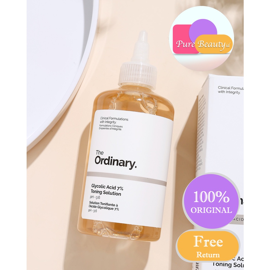 THE ORDINARY Glycolic Acid 7% Exfoliating Toning Solution 240ml 2pcs Cerah Menjaga Keelastisitasan Halus ❤ 100% Original ❤