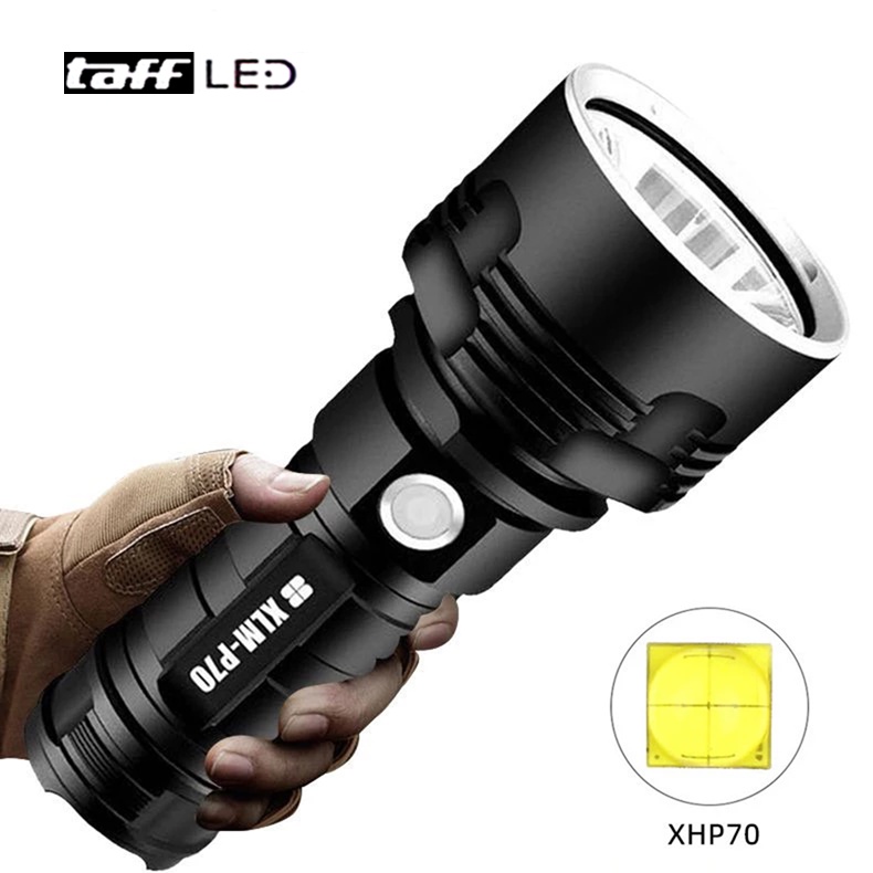 Super Powerful LED Flashlight CREE XHP70 Waterproof torch USB rechargeable Ultra Bright Lantern for 