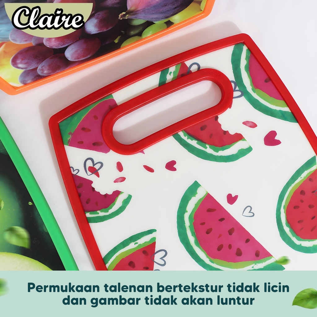 TALENAN PLASTIK MOTIF BUAH / CUTTING BOARD TEBAL MOTIF BUAH