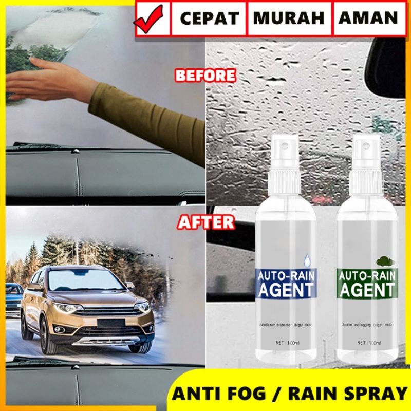 Anti Air Hujan Fog Kabut Spray Agent Kaca Mobil Motor Helm lens lensa Kacamata - Fog Shield