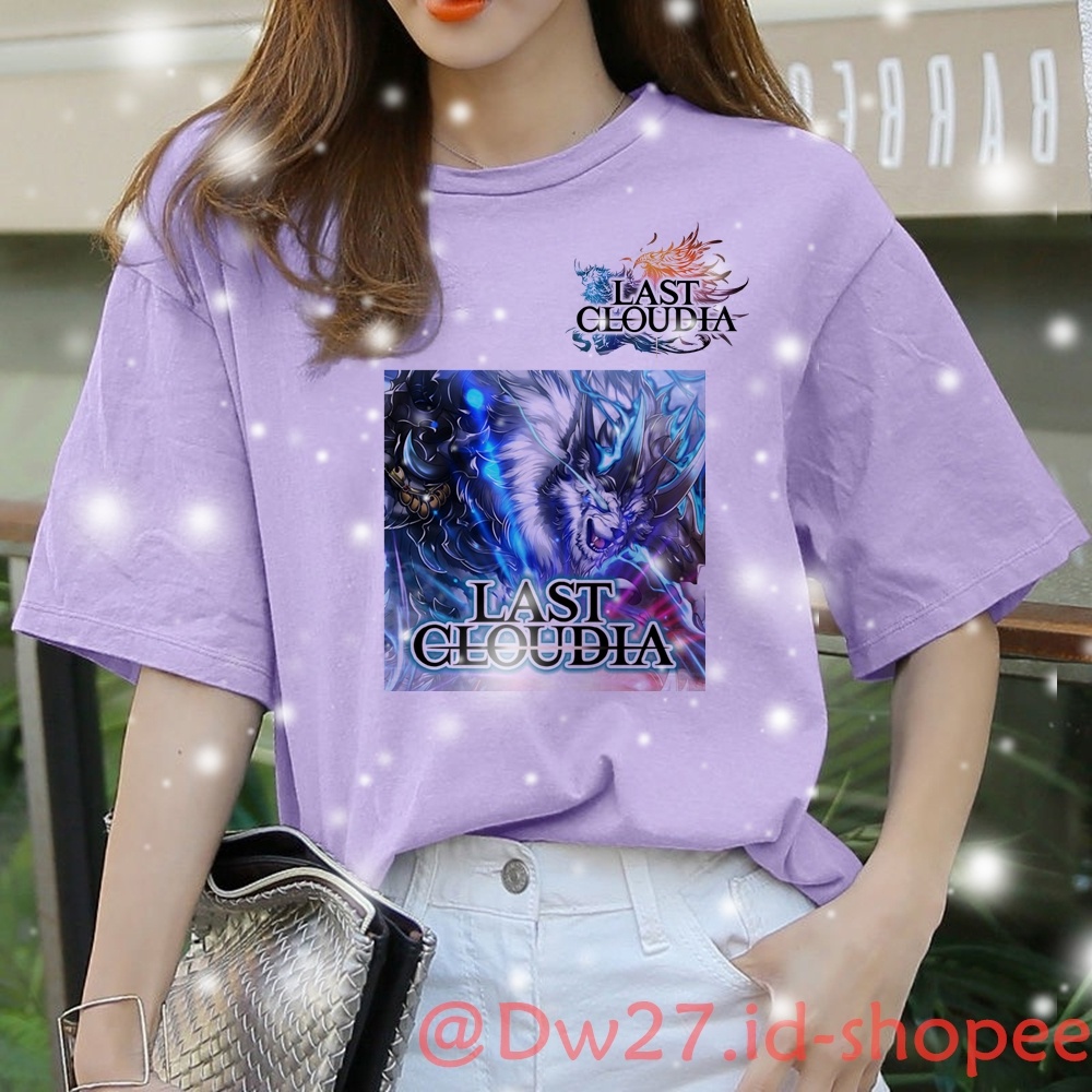 BAJU KAOS Kartun Last Cloudia CUSTOM SATUAN FOTO GAMBAR NAMA TULISAN KATA KATA DESAIN SENDIRI TEKNIK