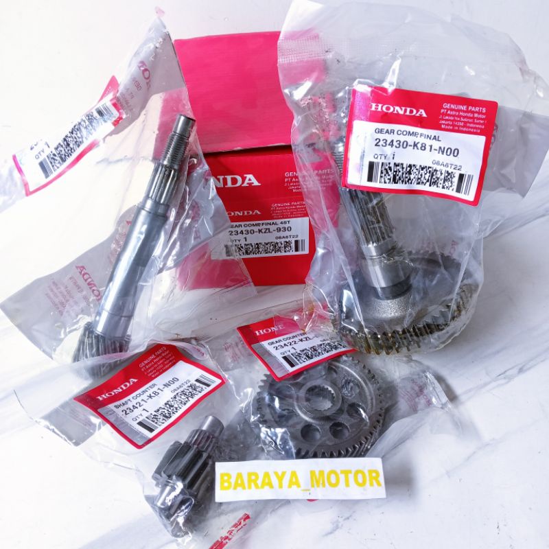 Gigi Rasio Set As Pully As Roda Honda Beat Fi Scoopy Fi Spacy Fi Original KZL