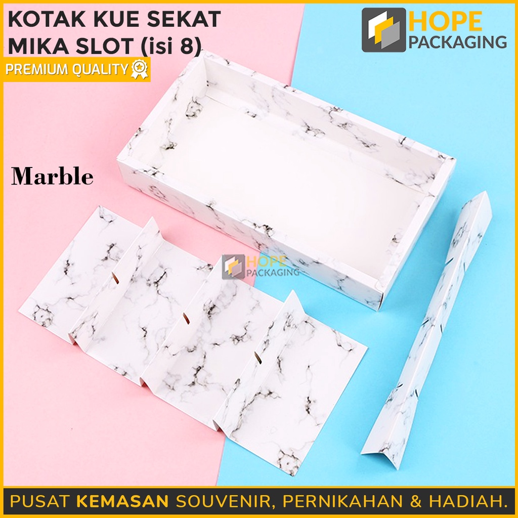 Kotak Kue Sekat Mika Slot 17.2x 31.5 cm / Box mika coklat / praline foodgrade gift sale Gift Box Mooocake Transparan