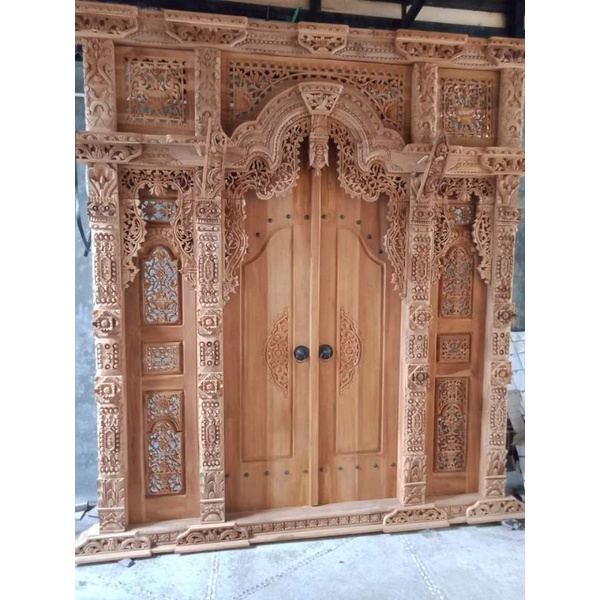 gebyok 2 m pintu masuk pintu utama pintu ukirpintu jati