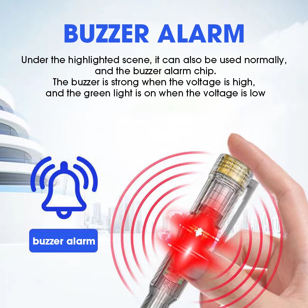 70-250v Intelligent Voltage Tester Non-contact Induksi Digital Power Detector Obeng Elektrik Probe Indikator Sirkuit Voltmeter Sirkuit Tester