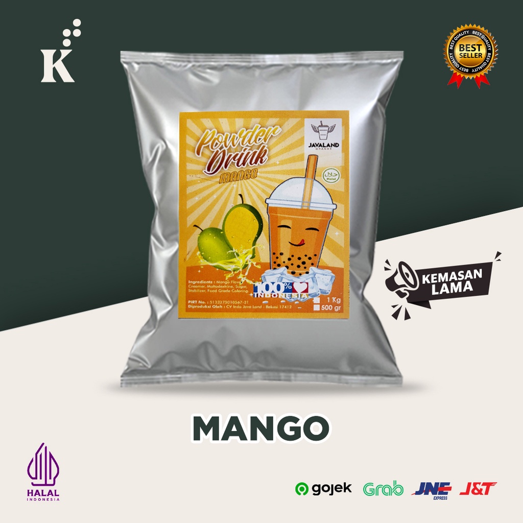 Bubuk Minuman Bubble Powder Drink Mangga / Mango ORIGINAL Javaland 1kg