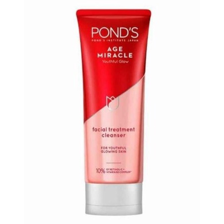 PONDS AGE MIRACLE YOUTHFUL GLOW 100 GR FACIAL CLEANSER @MJ