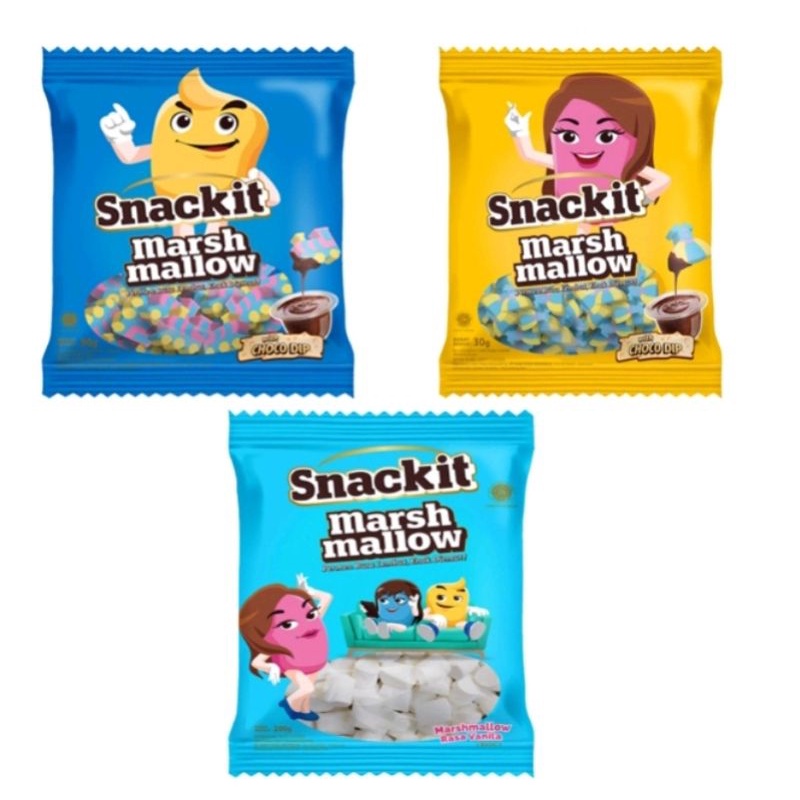 N_S_Y Marshmallow Snackit with choco marshmallow renceng isi 10 sachet @7gr