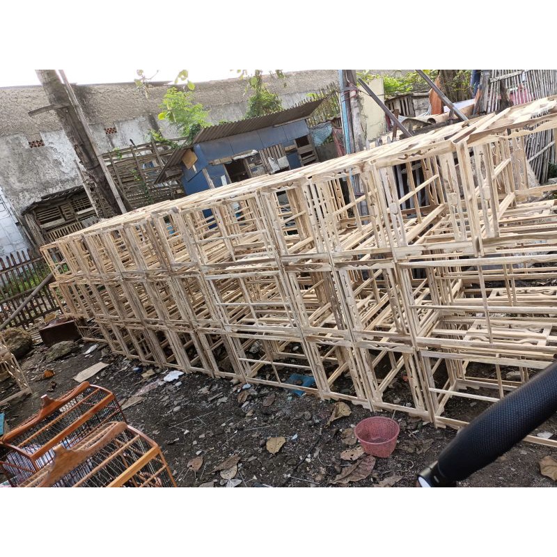 Kerangka Dondang Merpati 6 pintu kayu jati