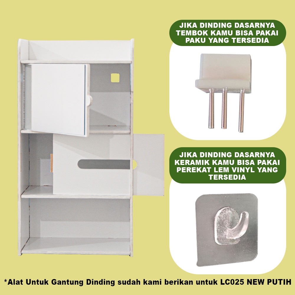 Rak Dinding Gantung Minimalis Kamar Serbaguna bahan Kayu MDF LC025