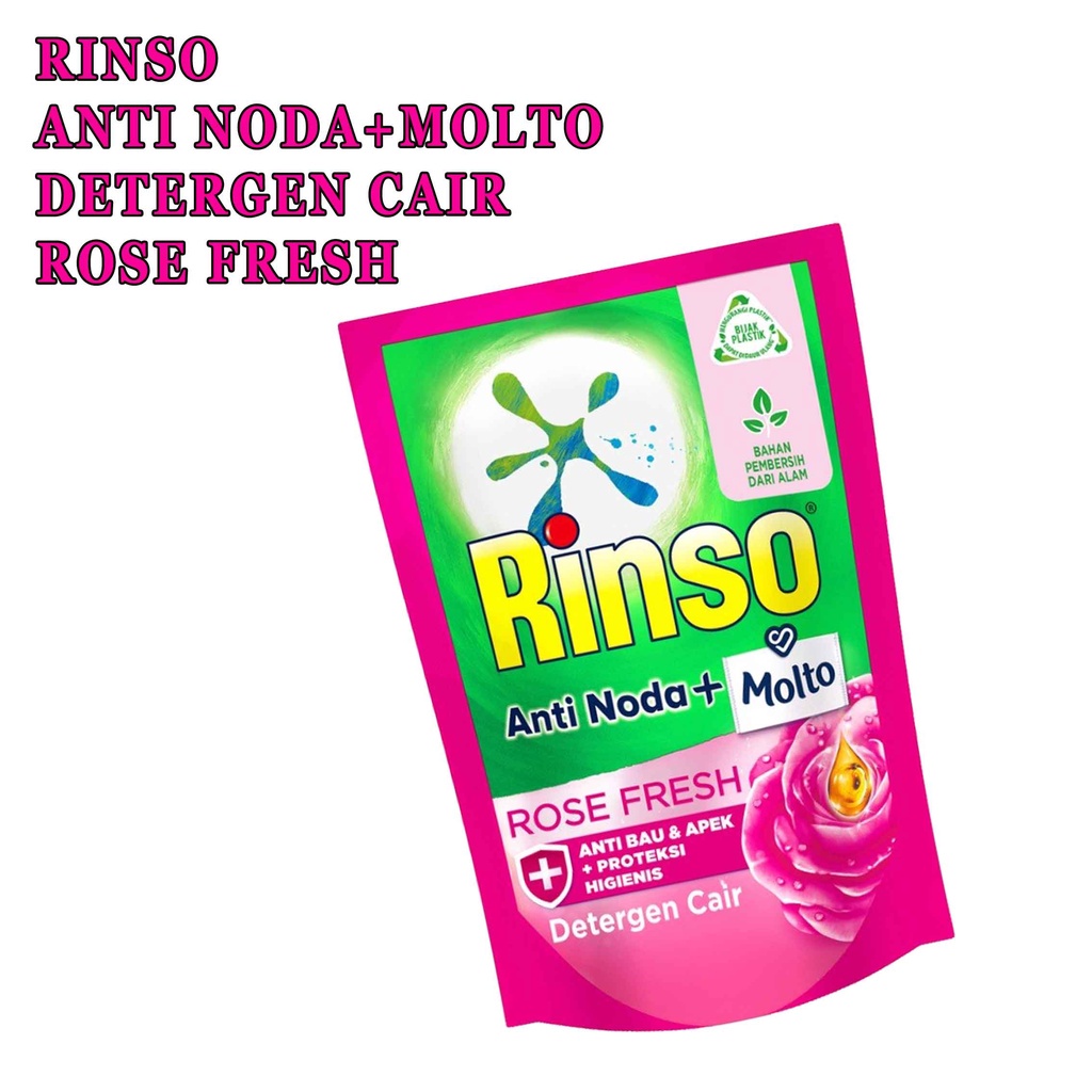 Molto Cair* Rinso Deterjen Cair* Rose Fresh Rinso* 750ml