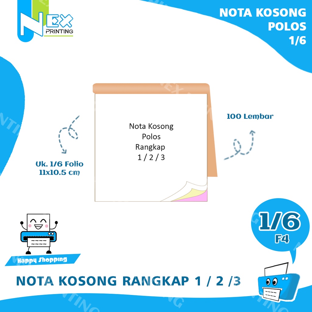 

Nota 1/6 Folio Memo Polos Kosong Kwitansi bisa Satuan ukuran Bon Faktur Untuk toko online offline murah buku NCR HVS rangkap 1 2 3