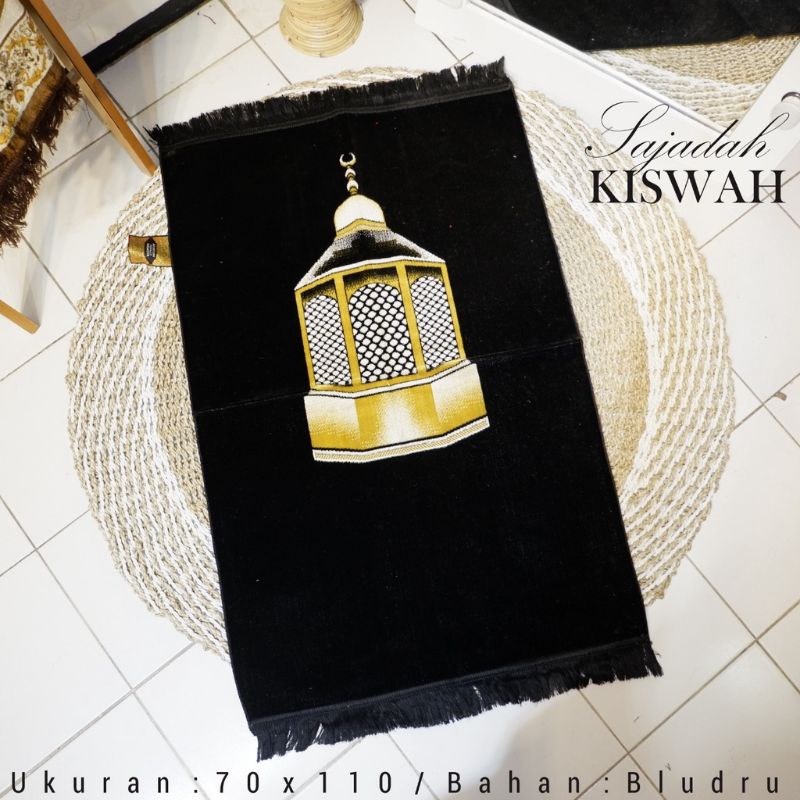 sajadah Turki kiswah hitam sajadah kiswah premium
