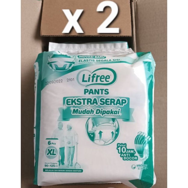 Lifree celana ekstra serap XL12 / Lifree celana extra serap XL 12 popok dewasa