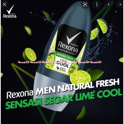 Rexona Men Natural Fresh Charcoal Lime Cool 48H Deodoran Anti Noda Di Baju Deodorant Cowok Pria Laki Laki Hilang Bau Badan