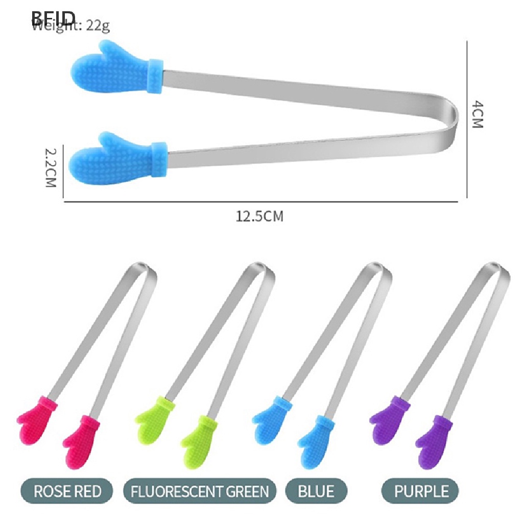 [BFID] Sarung Tangan Penjepit Makanan Silikon-Bentuk Stainless Steel Non-slip Ice Candy Food Clip [ID]