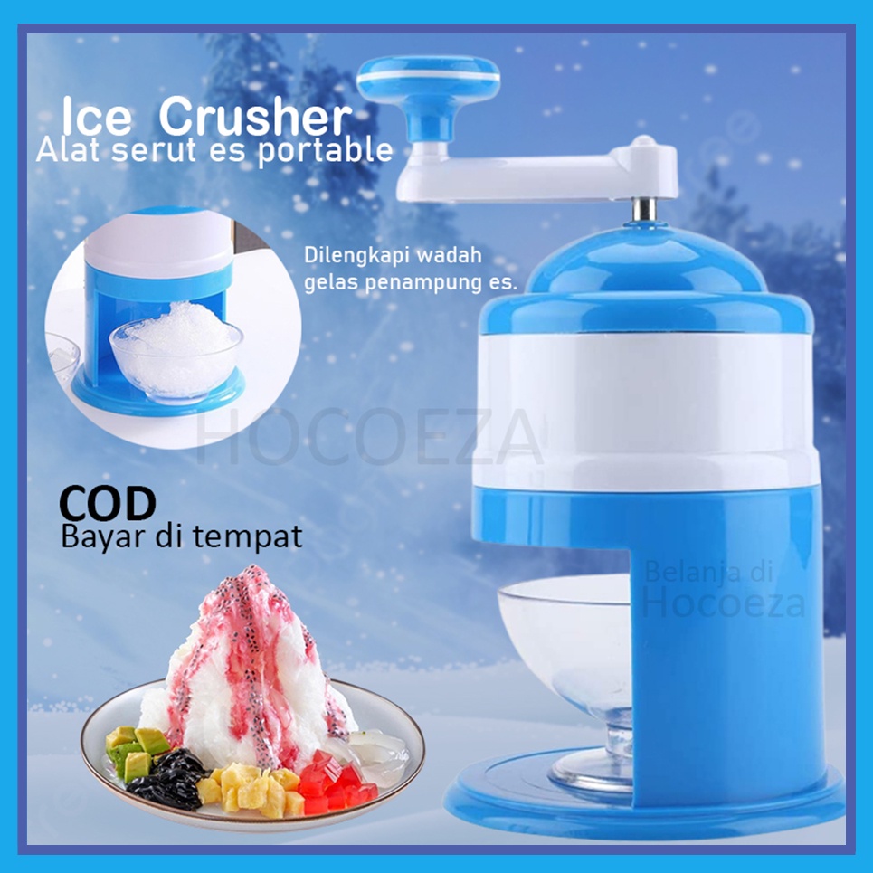 ICE CRUSHER  ALAT MESIN PENGHALUS ES SERUT SERUTAN ES BATU SALJU ICE CREAM MANUAL AUTOMATIS V401