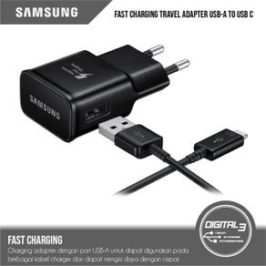 Adaptor Charger + Cable Data Type C/Micro USB Galaxy Samsung A80 A70 A71 A50 A50s A50 A51 A30 A30s A31 A32 A21 A21s A20 A20s A12 A11 A10 A10s Chargeran HP 2.0 2,0 Ampere 2A 2.4A 5V/9V Casan Batok Kepala Quick Charge Fast Charging Kabel Cas An