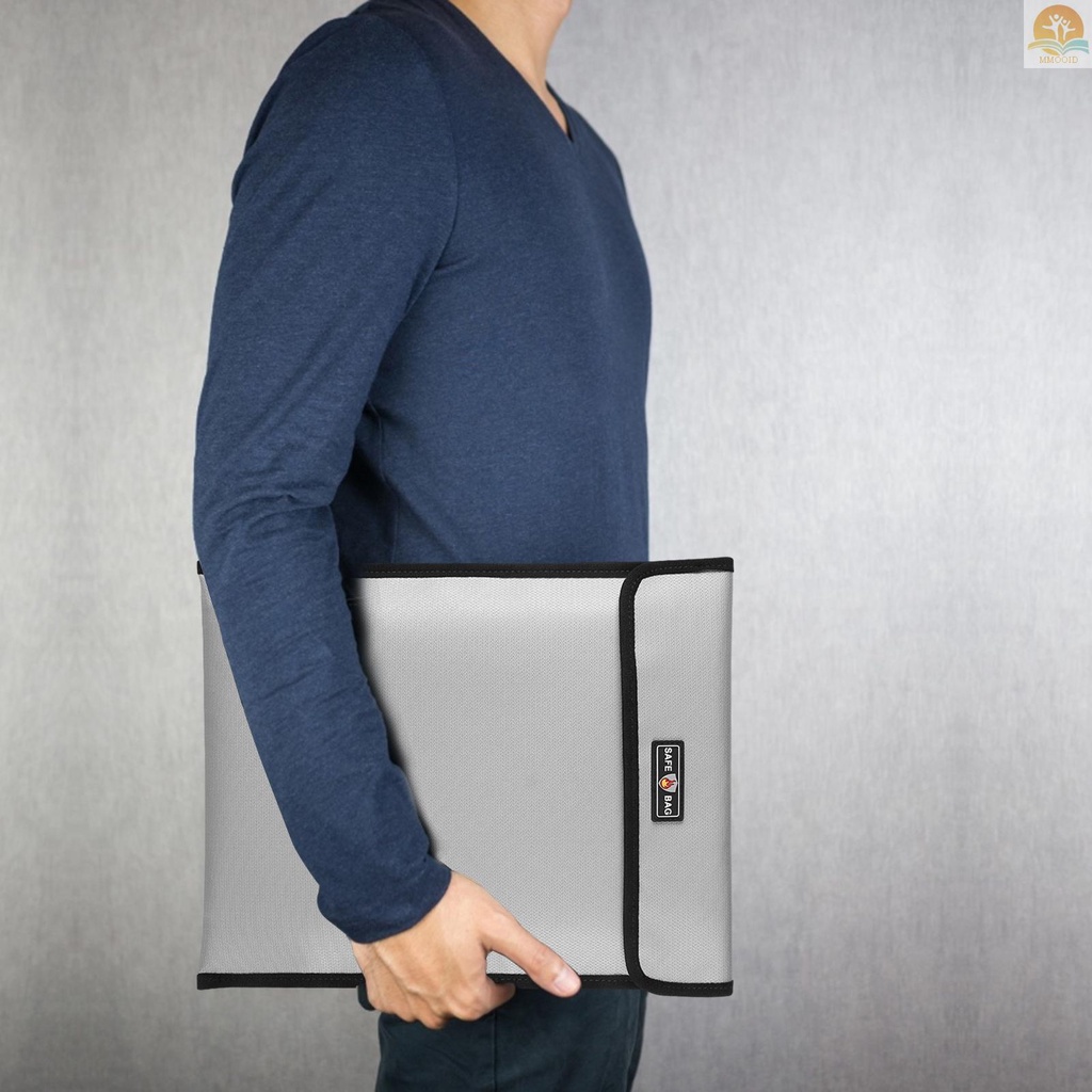 [MMOI] Tas Dokumen Tahan Api 13.4 * 10.8in Tahan Api Dan Tahan Air Money Bag Holder Kantong Penyimpanan Aman Tahan Lama Dengan Penutup Ritsleting Untuk File Tunai Dokumen Perhiasan Passport Valuab