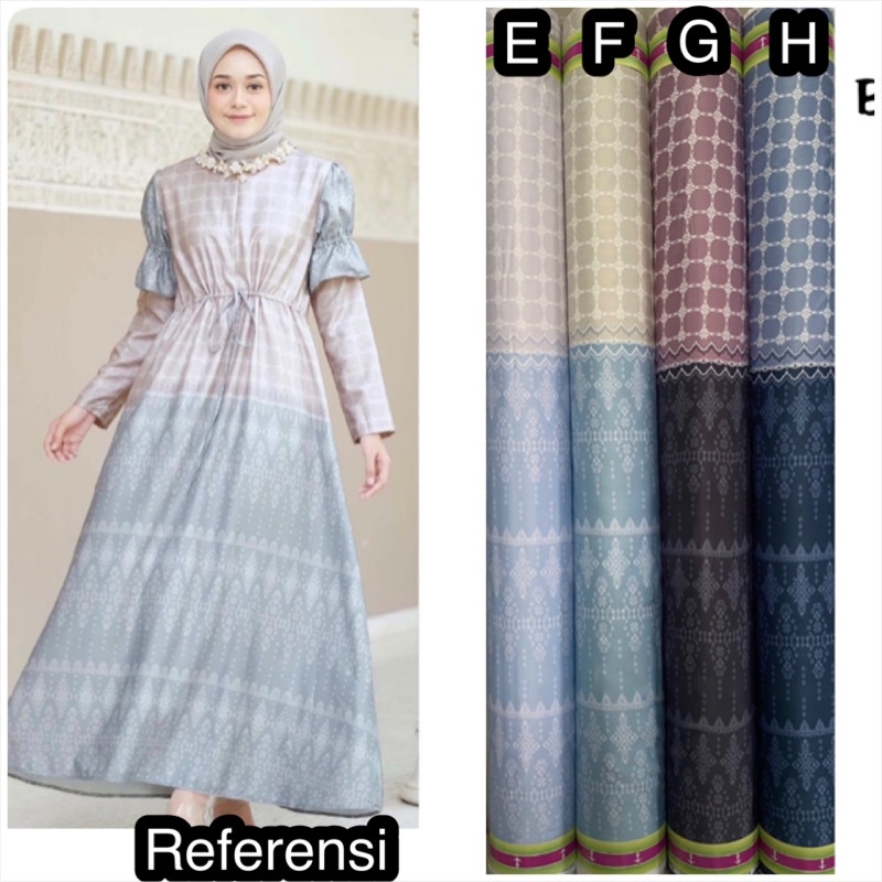 Bahan Kain DR silk motif kania terbaru