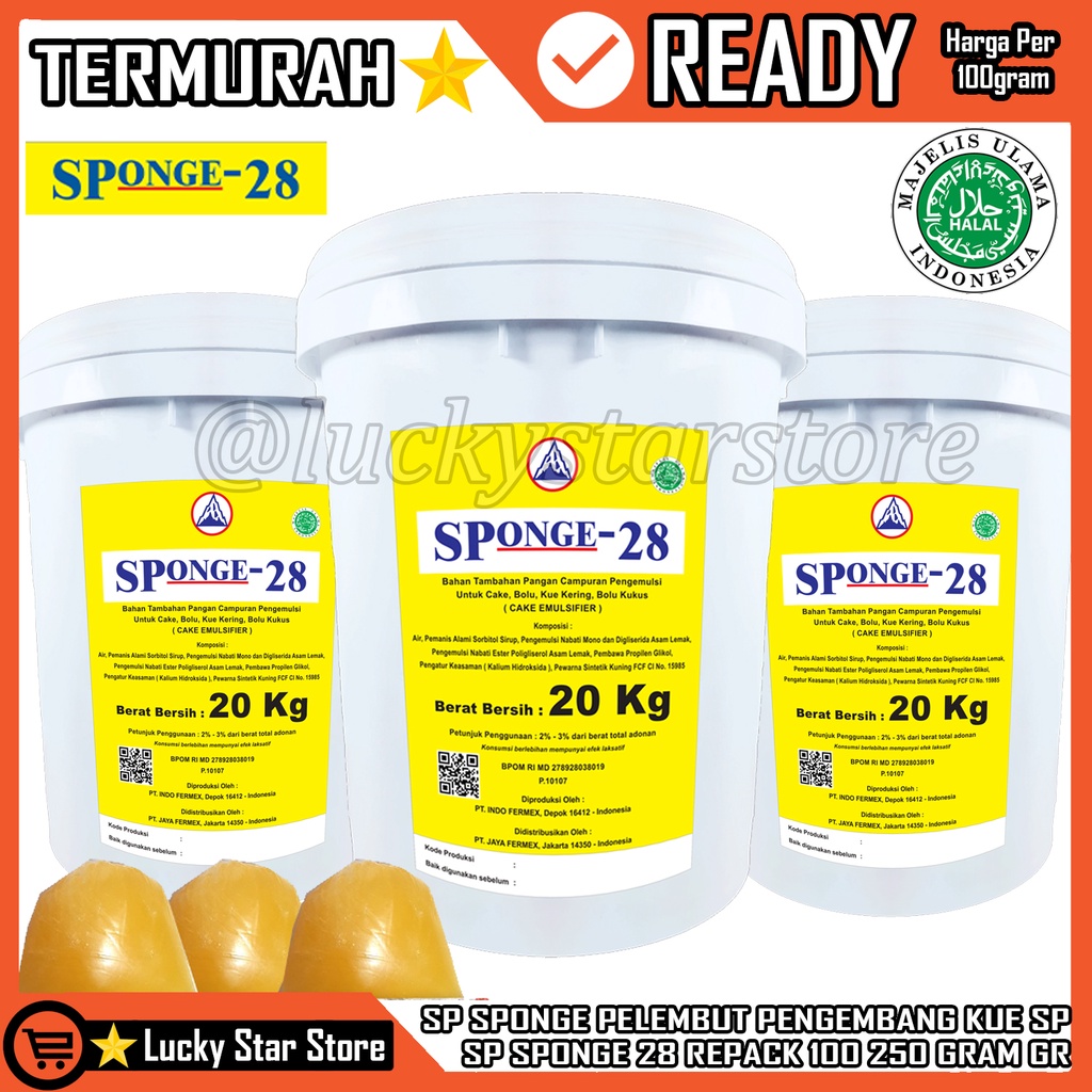 

SP SPONGE 28 REPACK 250GR, 100GR GRAM 1 KG PELEMBUT PENGEMBANG KUE SP PENGEMBANG KUE BOLU BROWNIES U;LANG TAHUN PELUMAS KUE CAKE EMULSIFIER CAKE IMPROVER SP REPACK SPONGE 28 PENGENMBANG KUE BERKUALITAS AMAN DI KONSUMSI BERLEBEL HALAL BAKING KUE POWDER