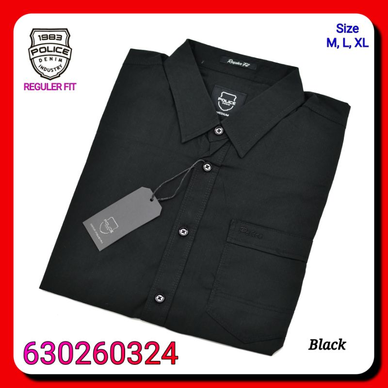 Kemeja Casual Pria Police Denim Industry 630260324 Lengan Pendek