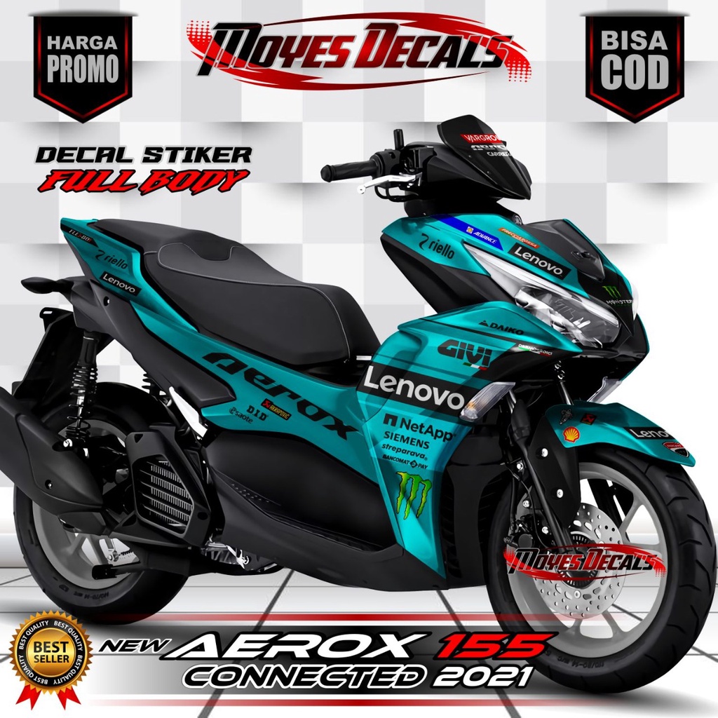 decal stiker variasi all new aerox 155 connected 2021 fullbody decal aerox 155 full body