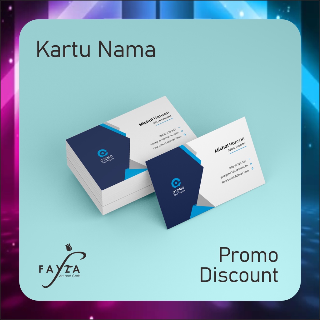 

KARTU NAMA CUSTOM - FREE DESAIN - 1 BOX ISI 100 LEMBAR - BUSINESS CARD