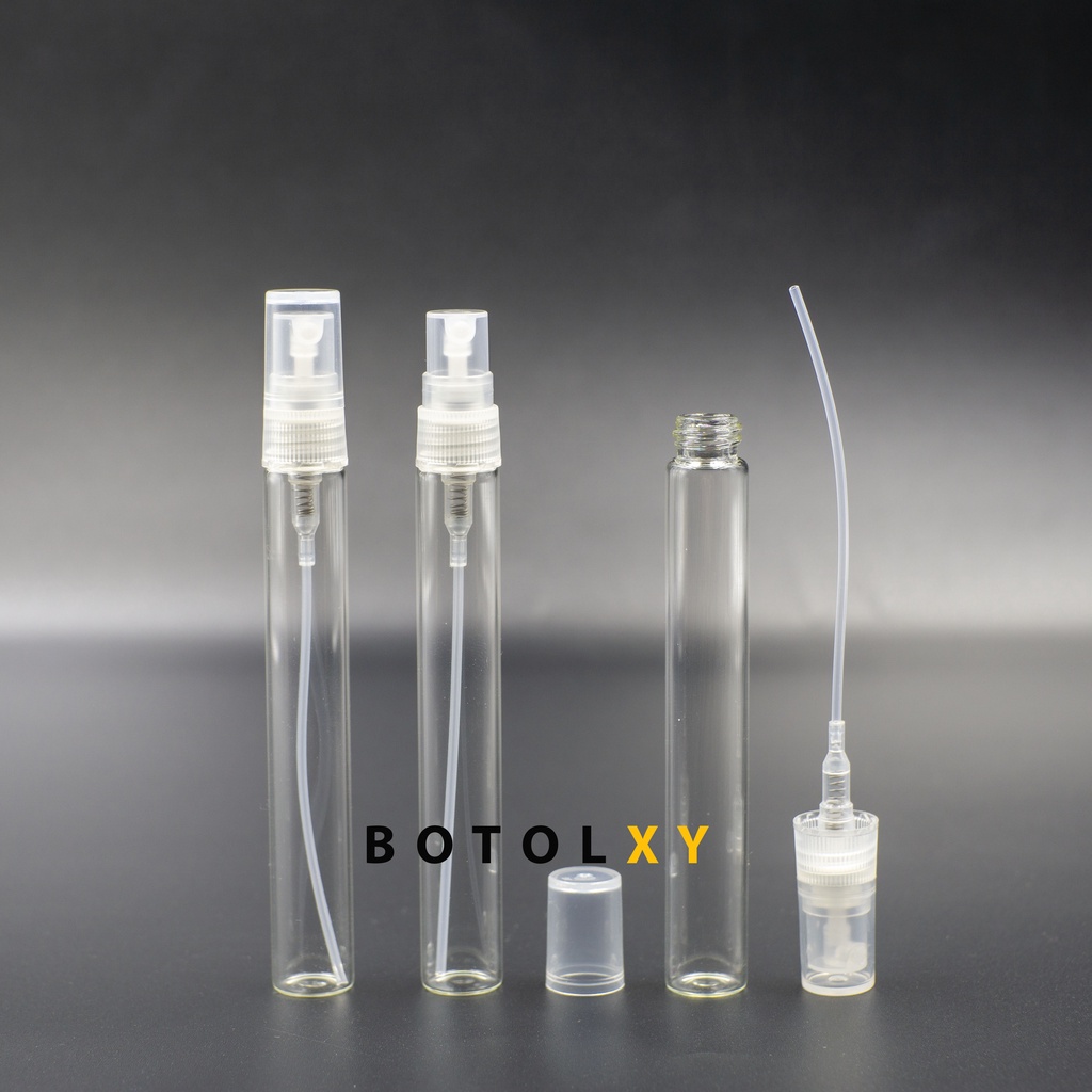 Botol Spray Kaca 10ml Refill Parfum Vial Travel Decant TUTUP BENING