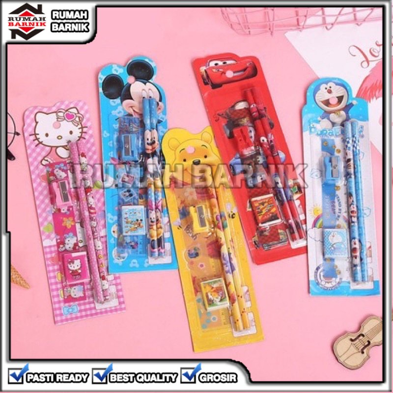 

[RB] SET ALAT TULIS SEKOLAH KARAKTER LUCU 5 IN 1 PENSIL SERUTAN PENGGARIS PENGHAPUS STASIONARY