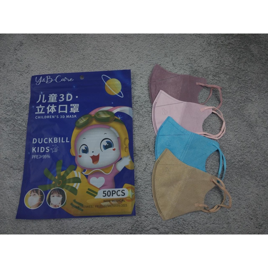 Masker Duckbill Anak Warna Careion 4-12 th